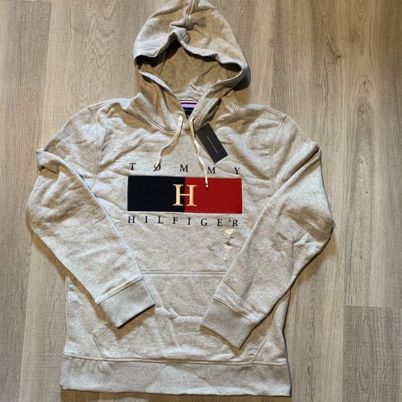 Tommy Hilfiger Gray Sweat Jacket Hoodie XL - Picture 1 of 3